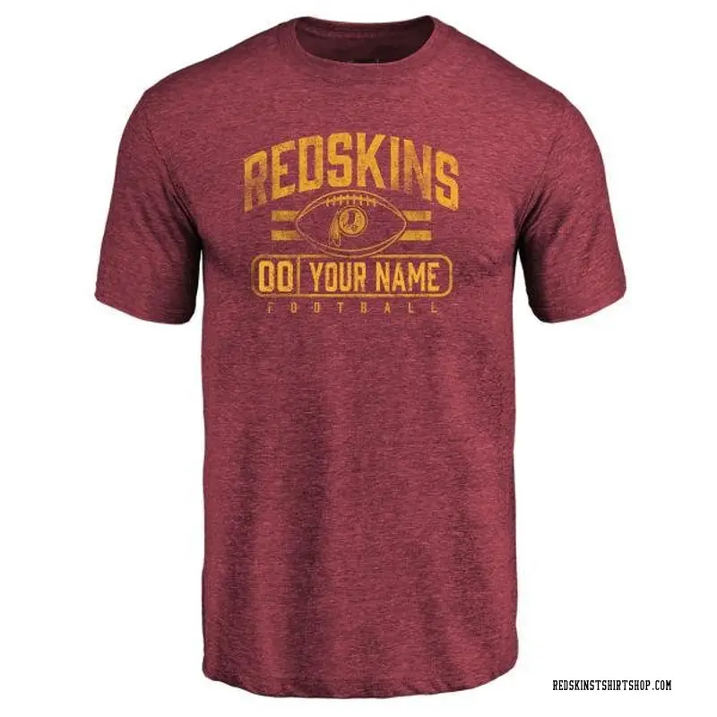 Youth Custom Washington Commanders Custom Flanker Tri-Blend T-Shirt - Burgundy