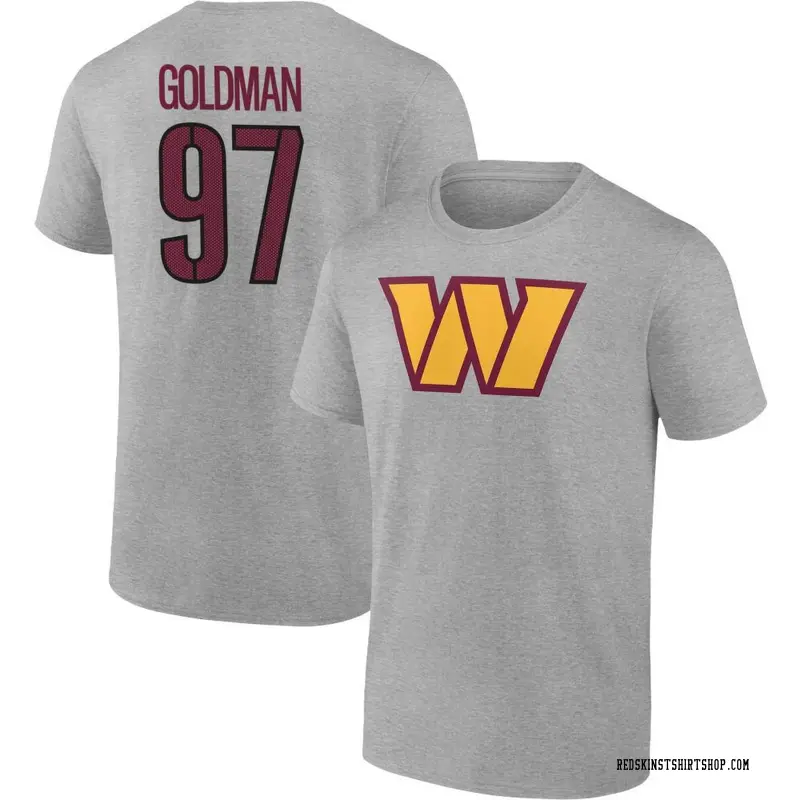Youth Eddie Goldman Washington Commanders Gray Name & Number T-Shirt