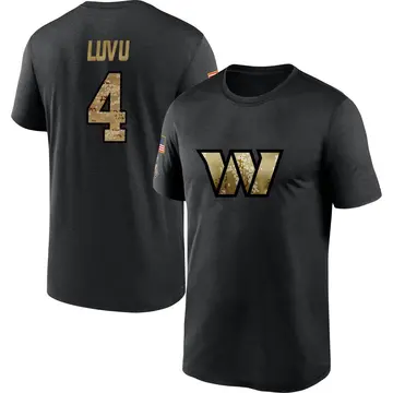 Youth Frankie Luvu Washington Commanders Black 2020 Salute To Service Performance T-Shirt