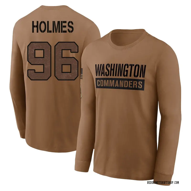 Youth Jalyn Holmes Washington Commanders Brown 2023 Salute To Service Long Sleeve T-Shirt