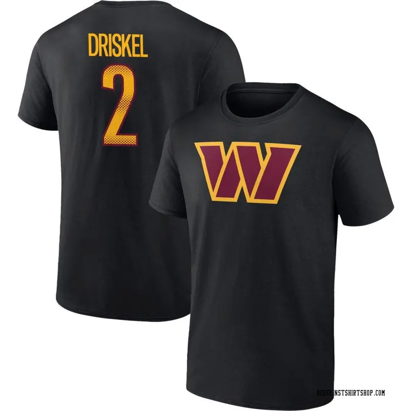 Youth Jeff Driskel Washington Commanders Black Name & Number T-Shirt