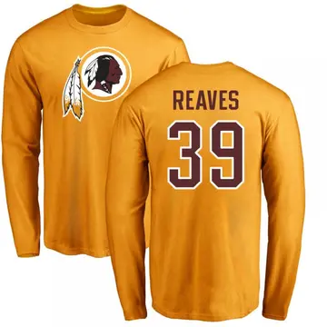 Youth Jeremy Reaves Washington Commanders Name & Number Logo Long Sleeve T-Shirt - Gold