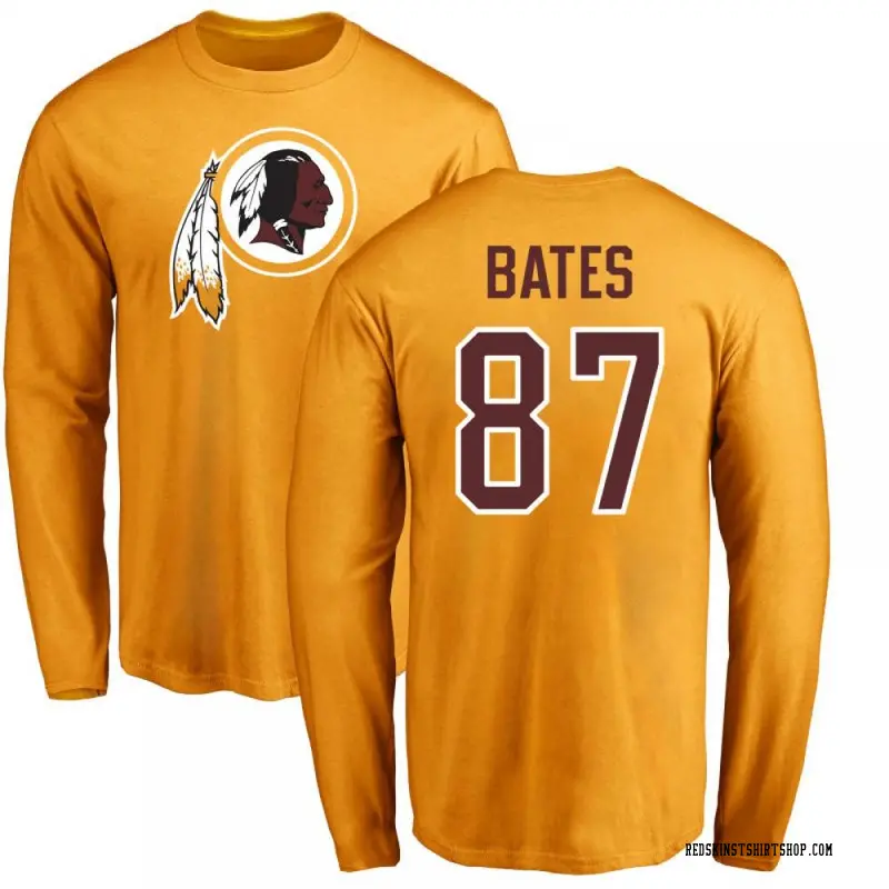 Youth John Bates Washington Commanders Name & Number Logo Long Sleeve T-Shirt - Gold