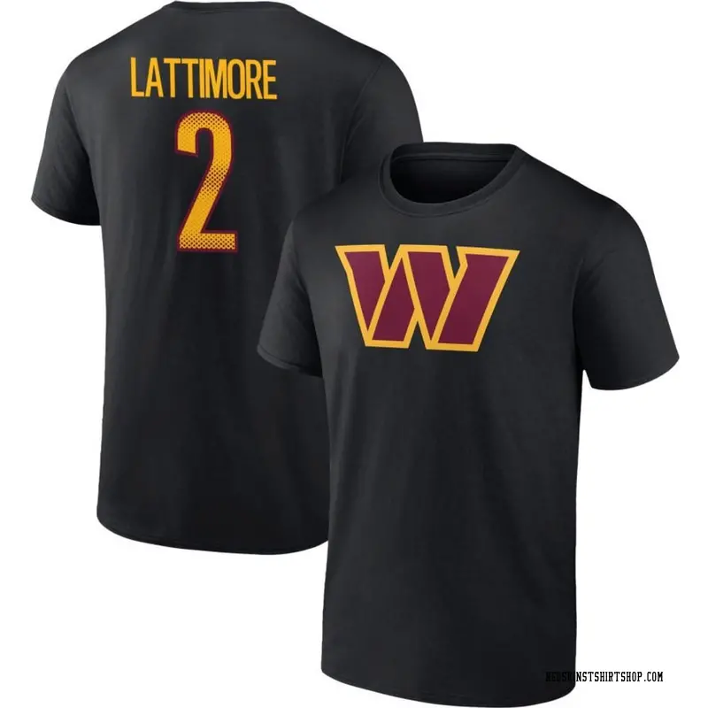 Youth Marshon Lattimore Washington Commanders Black Name & Number T-Shirt