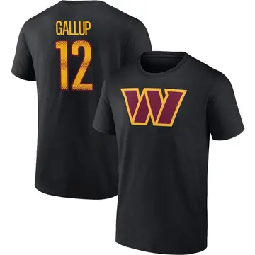 Youth Michael Gallup Washington Commanders Black Name & Number T-Shirt