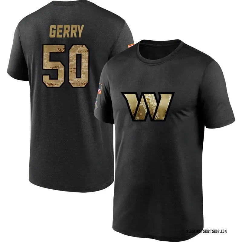 Youth Nate Gerry Washington Commanders Black 2020 Salute To Service Performance T-Shirt