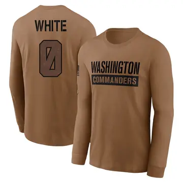 Youth Rachaad White Washington Commanders Brown 2023 Salute To Service Long Sleeve T-Shirt