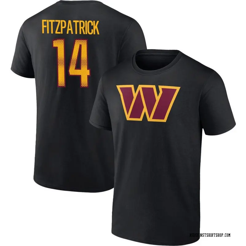 Youth Ryan Fitzpatrick Washington Commanders Black Name & Number T-Shirt