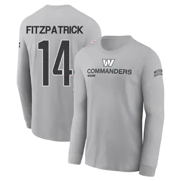 Youth Ryan Fitzpatrick Washington Commanders Gray 2024 Salute to Service Long Sleeve T-Shirt