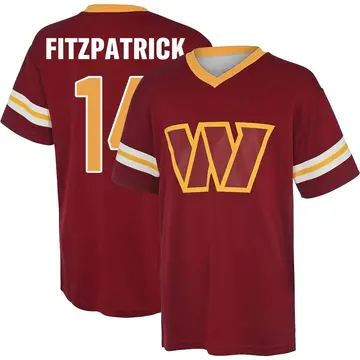 Youth Ryan Fitzpatrick Washington Commanders Red Name & Number Game Day V-Neck T-Shirt