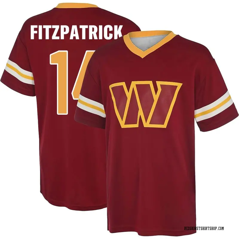 Youth Ryan Fitzpatrick Washington Commanders Red Name & Number Game Day V-Neck T-Shirt