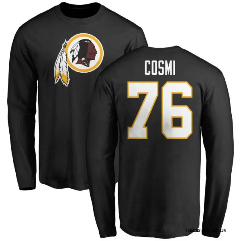 Youth Sam Cosmi Washington Commanders Name & Number Logo Long Sleeve T-Shirt - Black