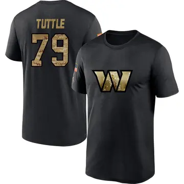 Youth Shy Tuttle Washington Commanders Black 2020 Salute To Service Performance T-Shirt