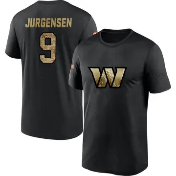 Youth Sonny Jurgensen Washington Commanders Black 2020 Salute To Service Performance T-Shirt