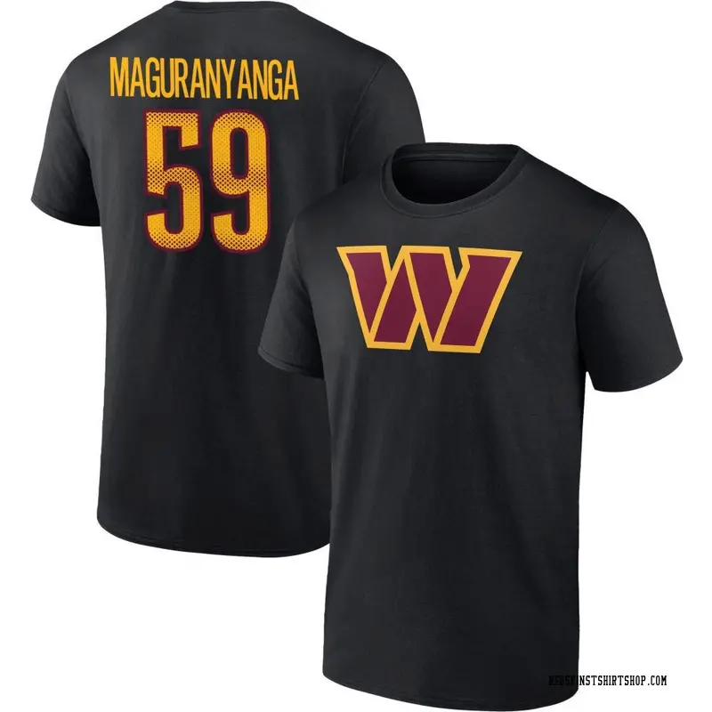 Youth T.J. Maguranyanga Washington Commanders Black Name & Number T-Shirt