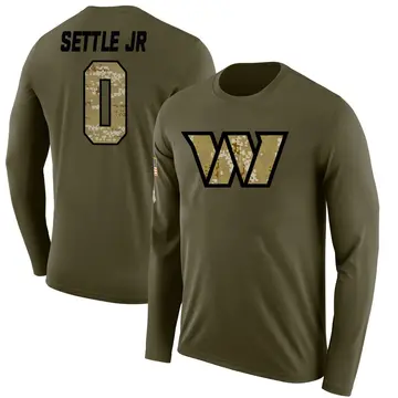 Youth Tim Settle Jr. Washington Commanders Salute to Service Sideline Olive Legend Long Sleeve T-Shirt
