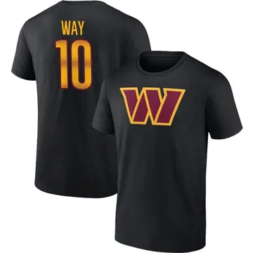Youth Tress Way Washington Commanders Black Name & Number T-Shirt