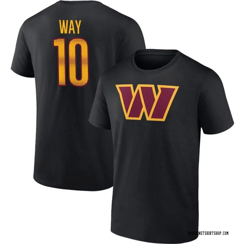 Youth Tress Way Washington Commanders Black Name & Number T-Shirt