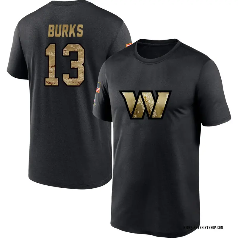 Youth Treylon Burks Washington Commanders Black 2020 Salute To Service Performance T-Shirt