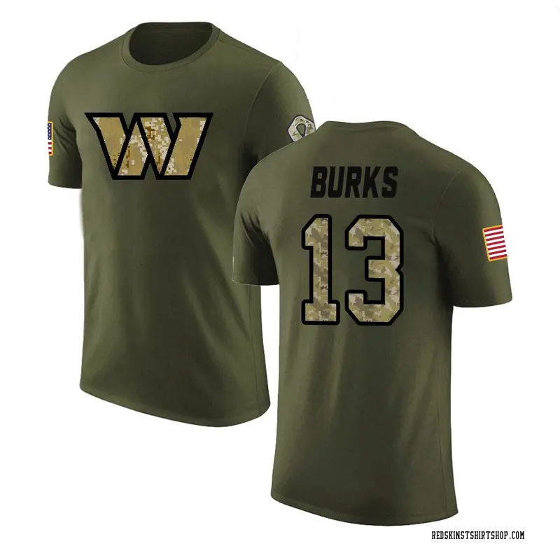 Youth Treylon Burks Washington Commanders Olive Salute to Service Legend T-Shirt